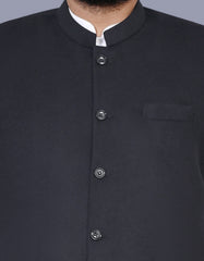 Black Plain Waist Coat WC2526-2S-36