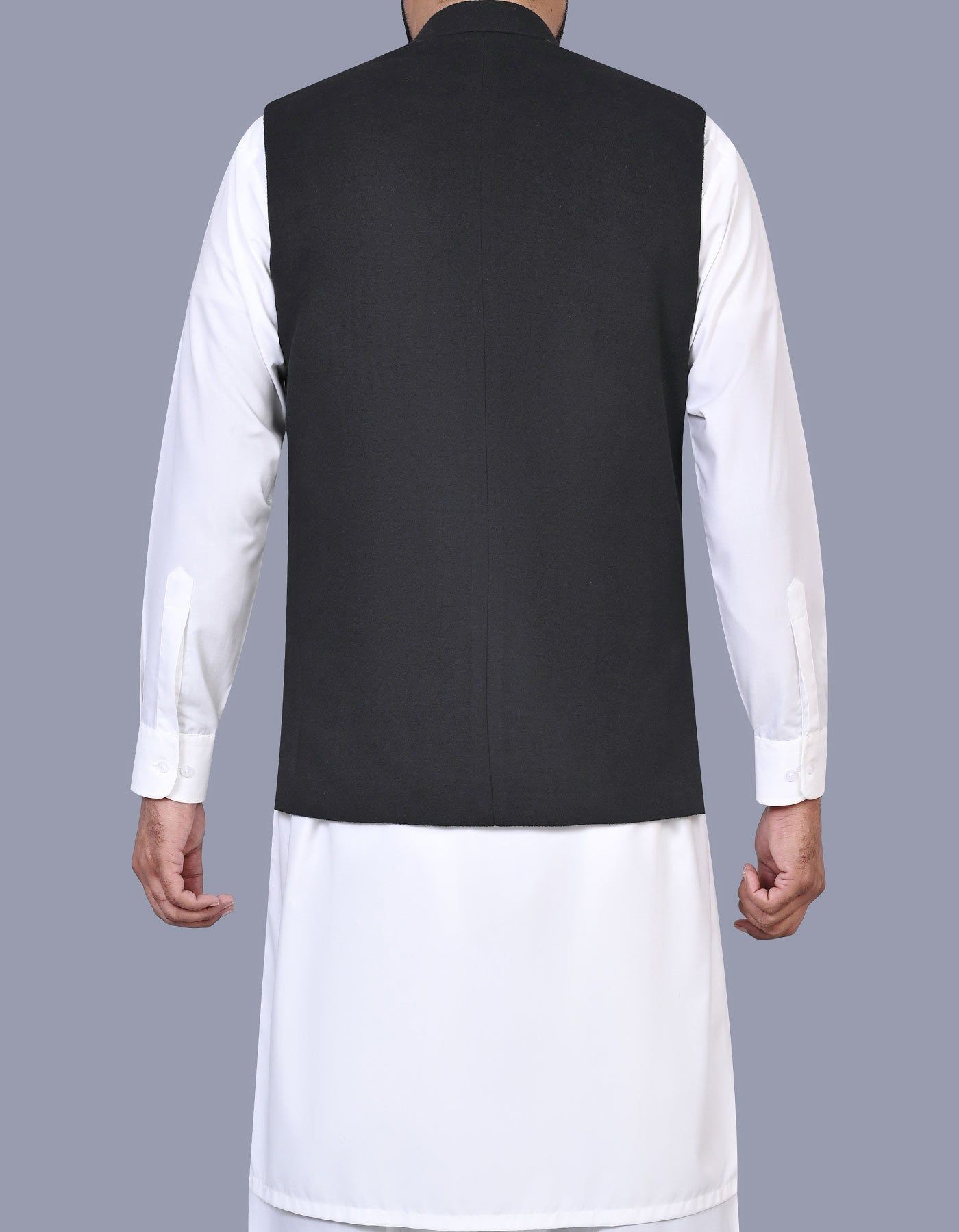 Black Plain Waist Coat WC2526-3C-40