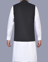 Black Plain Waist Coat WC2526-3C-40