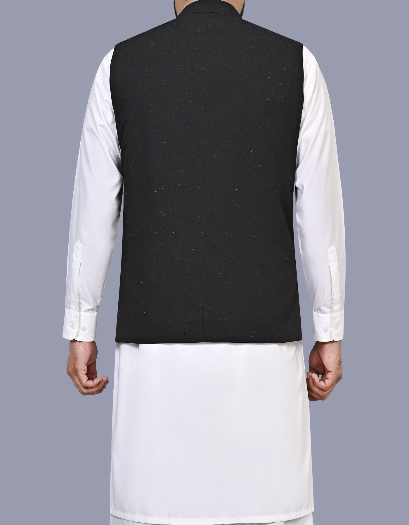 Black Texture Waist Coat WC2600-1C-40