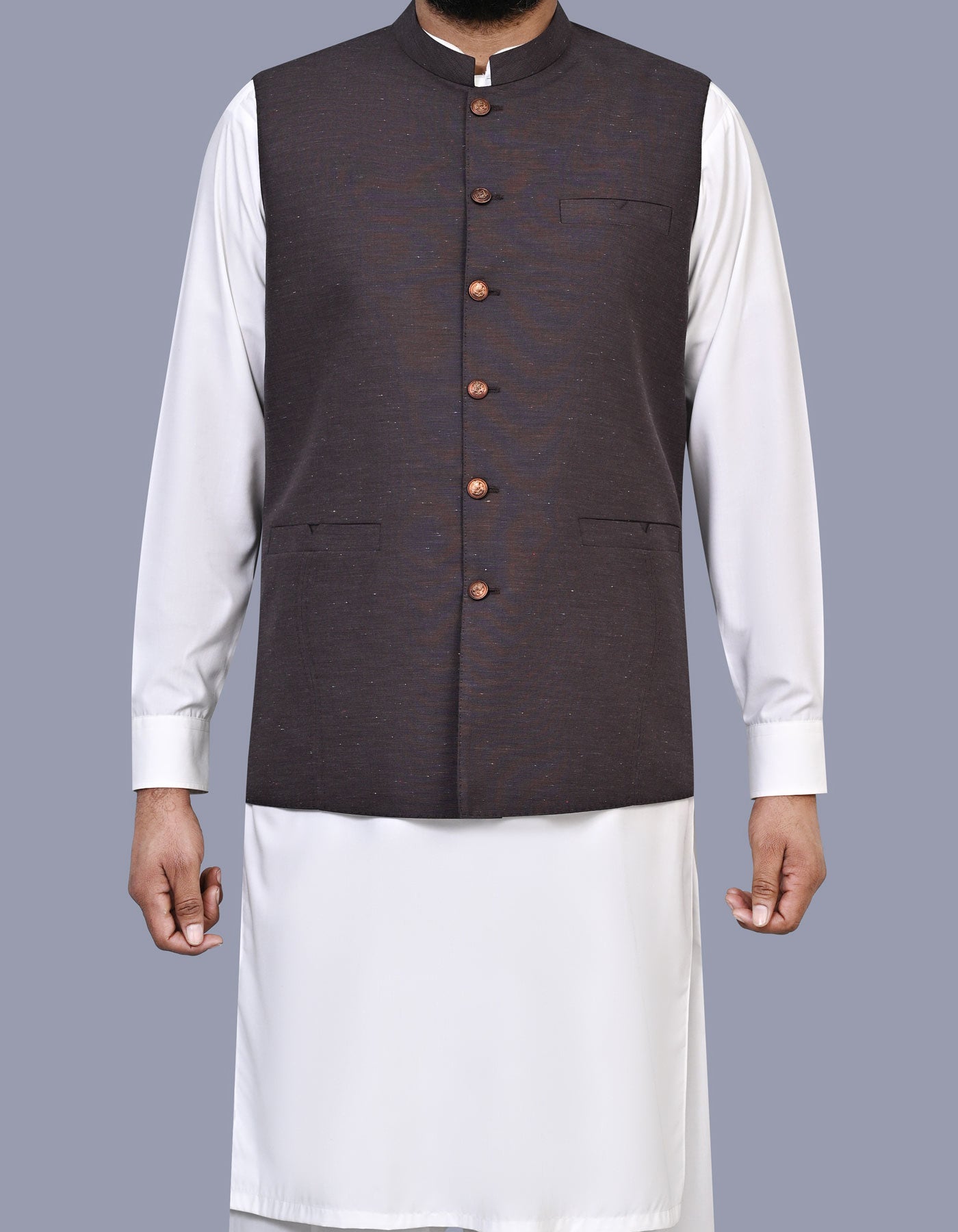 Chocolate Texture Waist Coat WC2600-3C-34