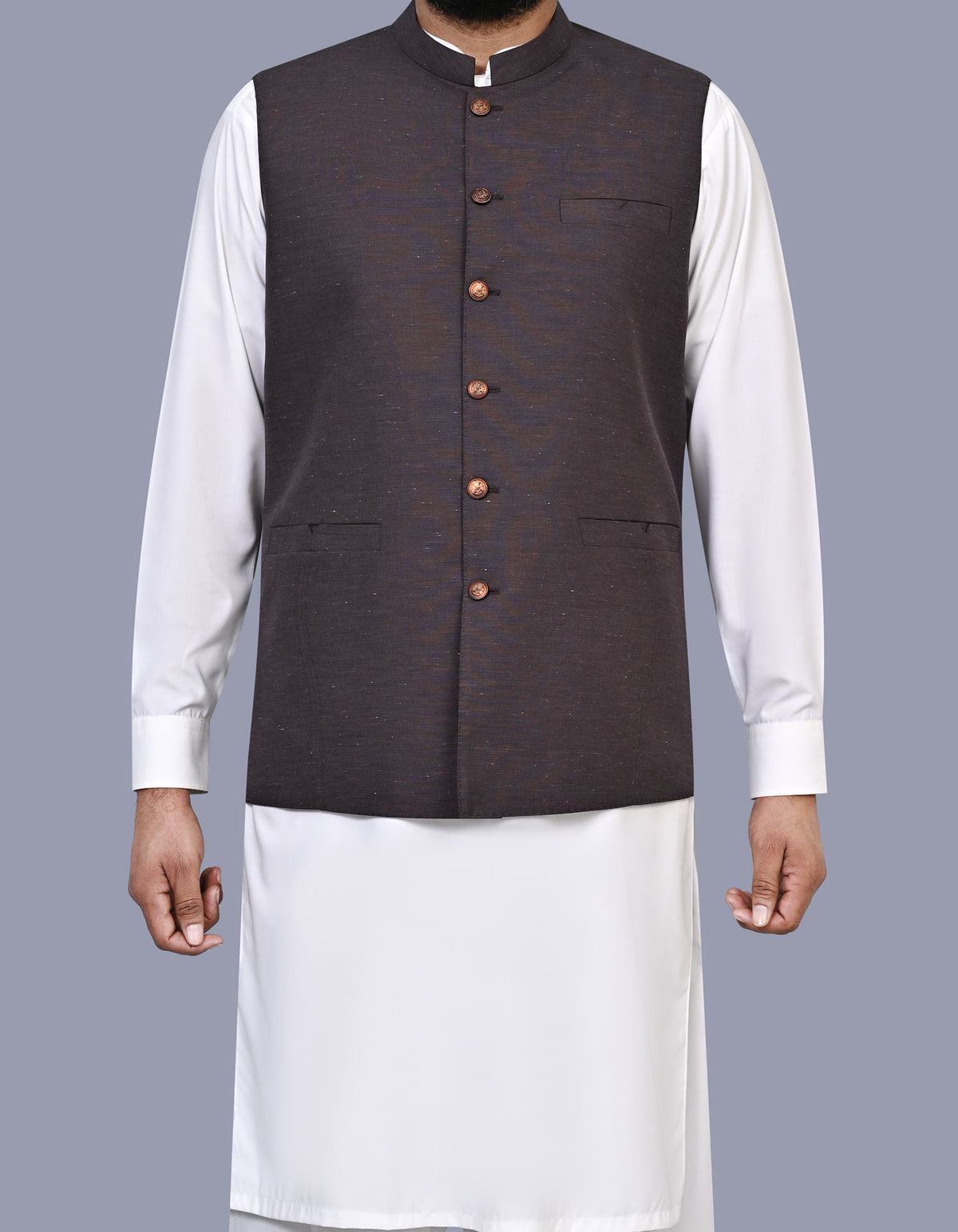 Chocolate Texture Waist Coat WC2600-3C-34