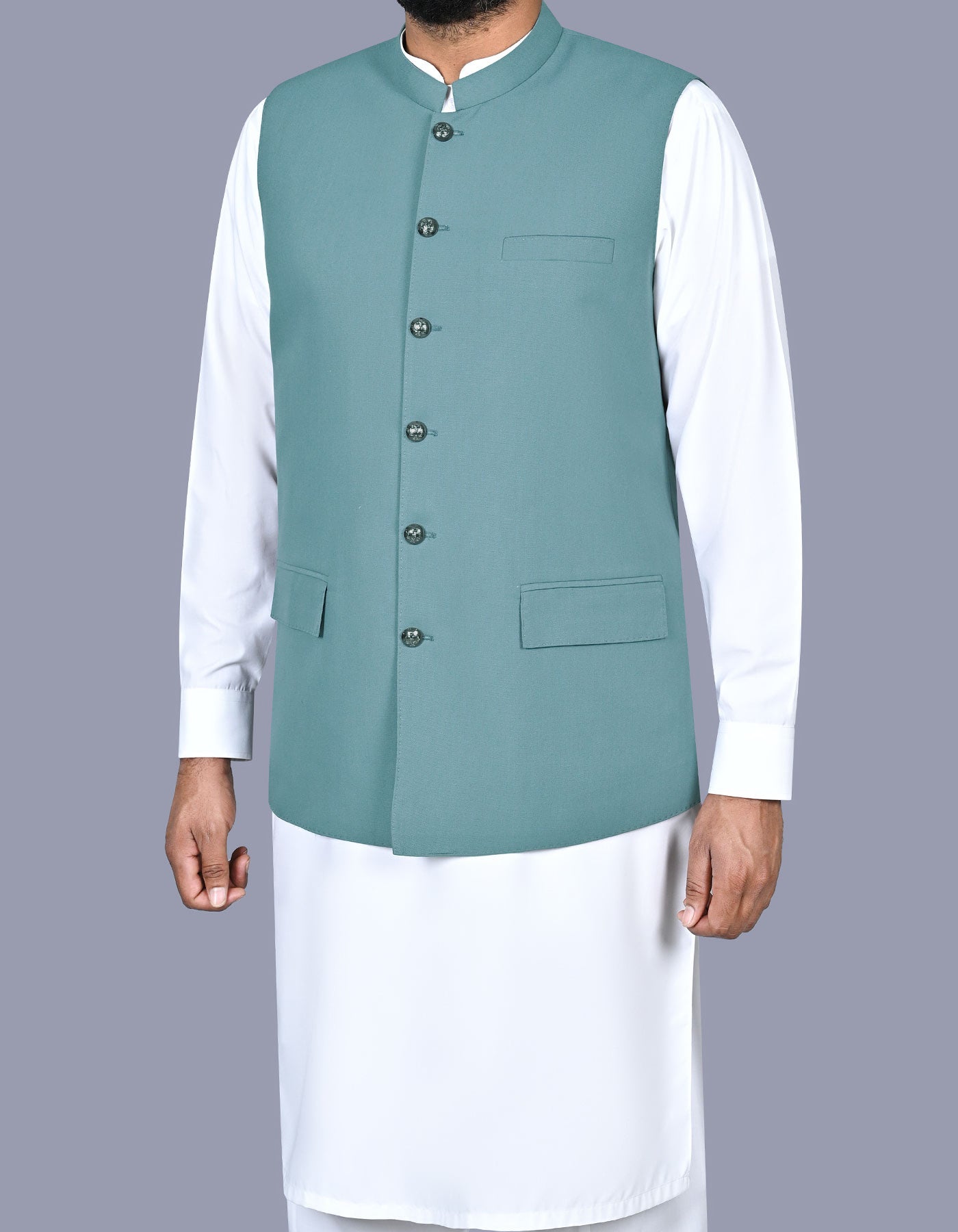 M Grey Texture Waist Coat WC2601-1S-38
