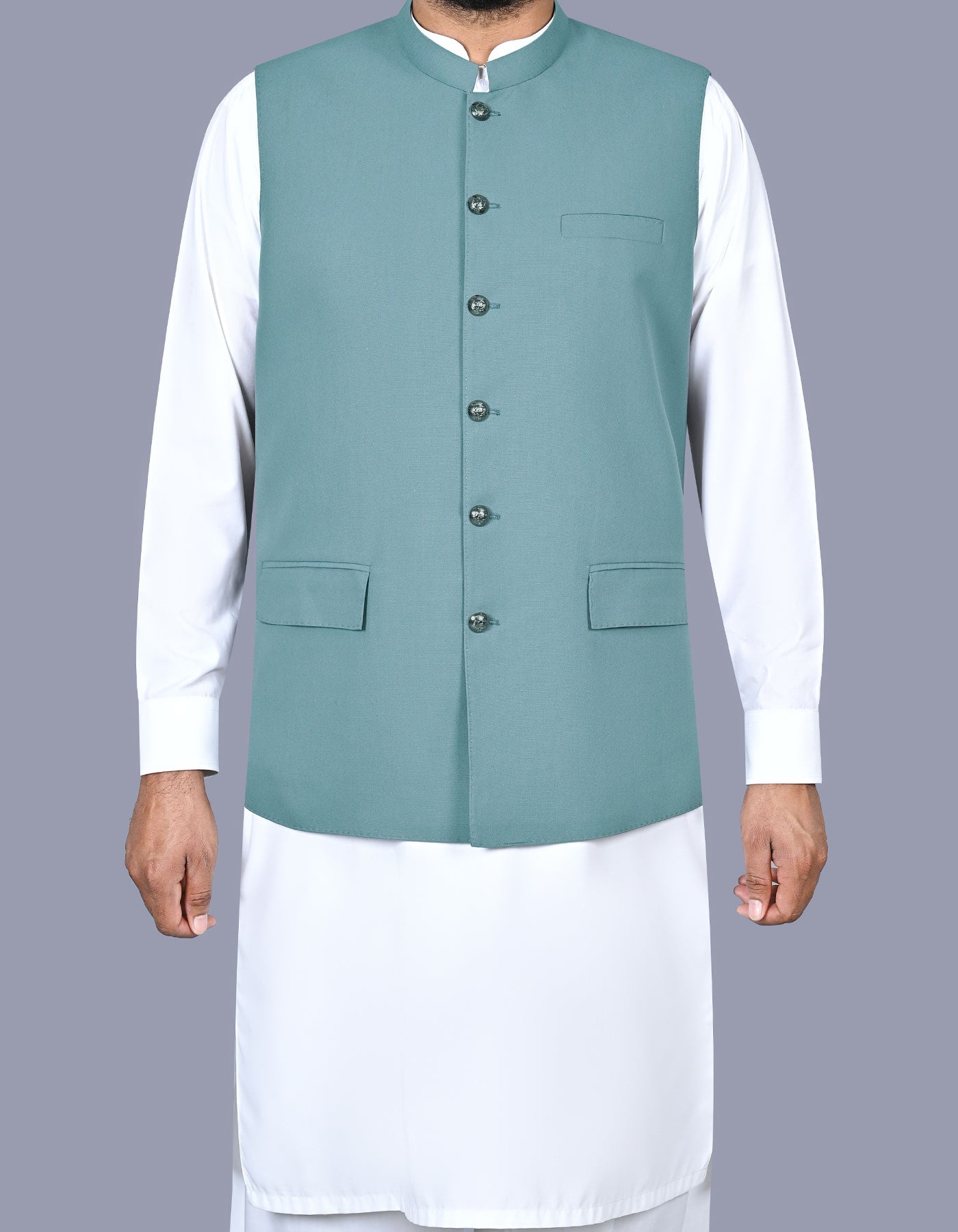 M Grey Texture Waist Coat WC2601-1S-34