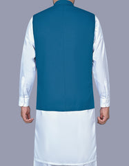 Blue Texture Waist Coat WC2601-2C-40