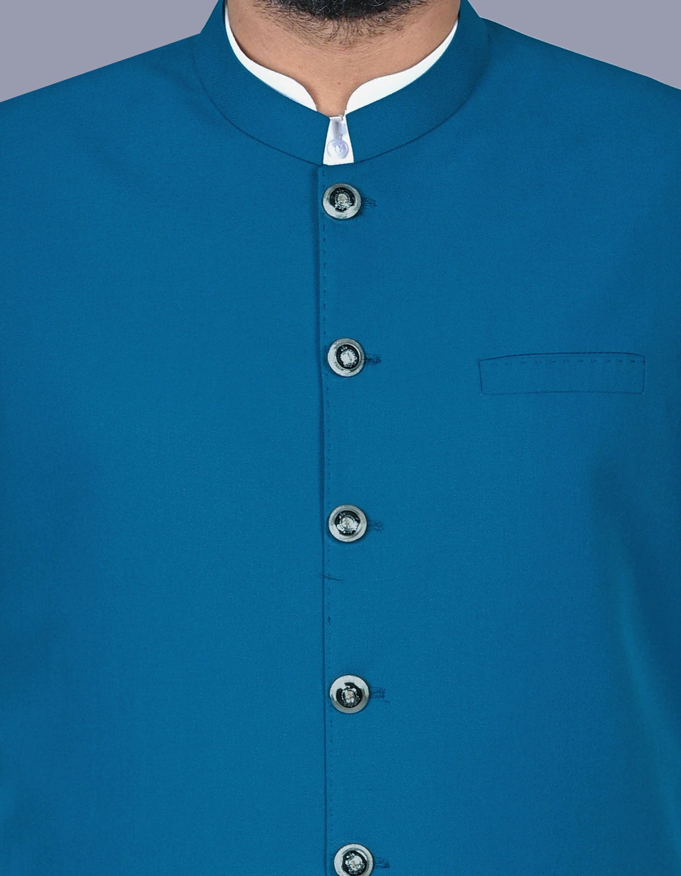 Blue Texture Waist Coat WC2601-2C-36