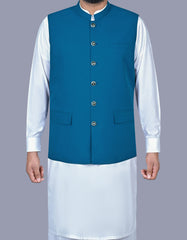 Blue Texture Waist Coat WC2601-2S-34