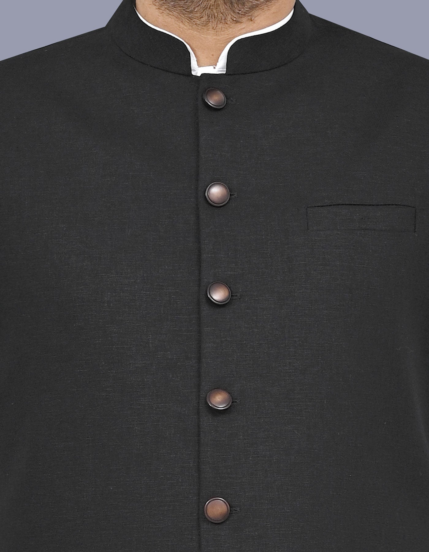 Black Texture Waist Coat WC2604C-36