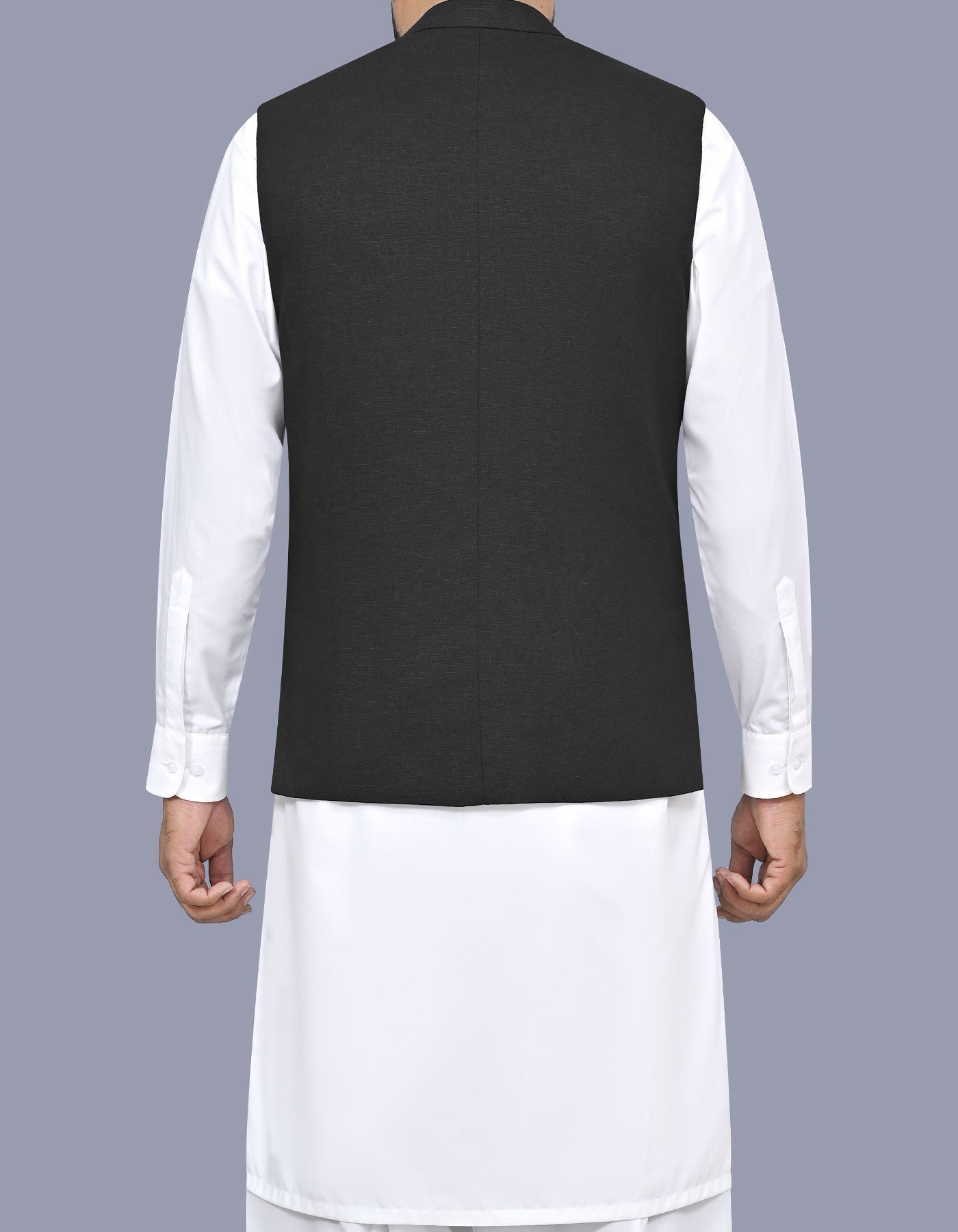 Black Texture Waist Coat WC2604S-40