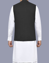 Black Texture Waist Coat WC2604S-40