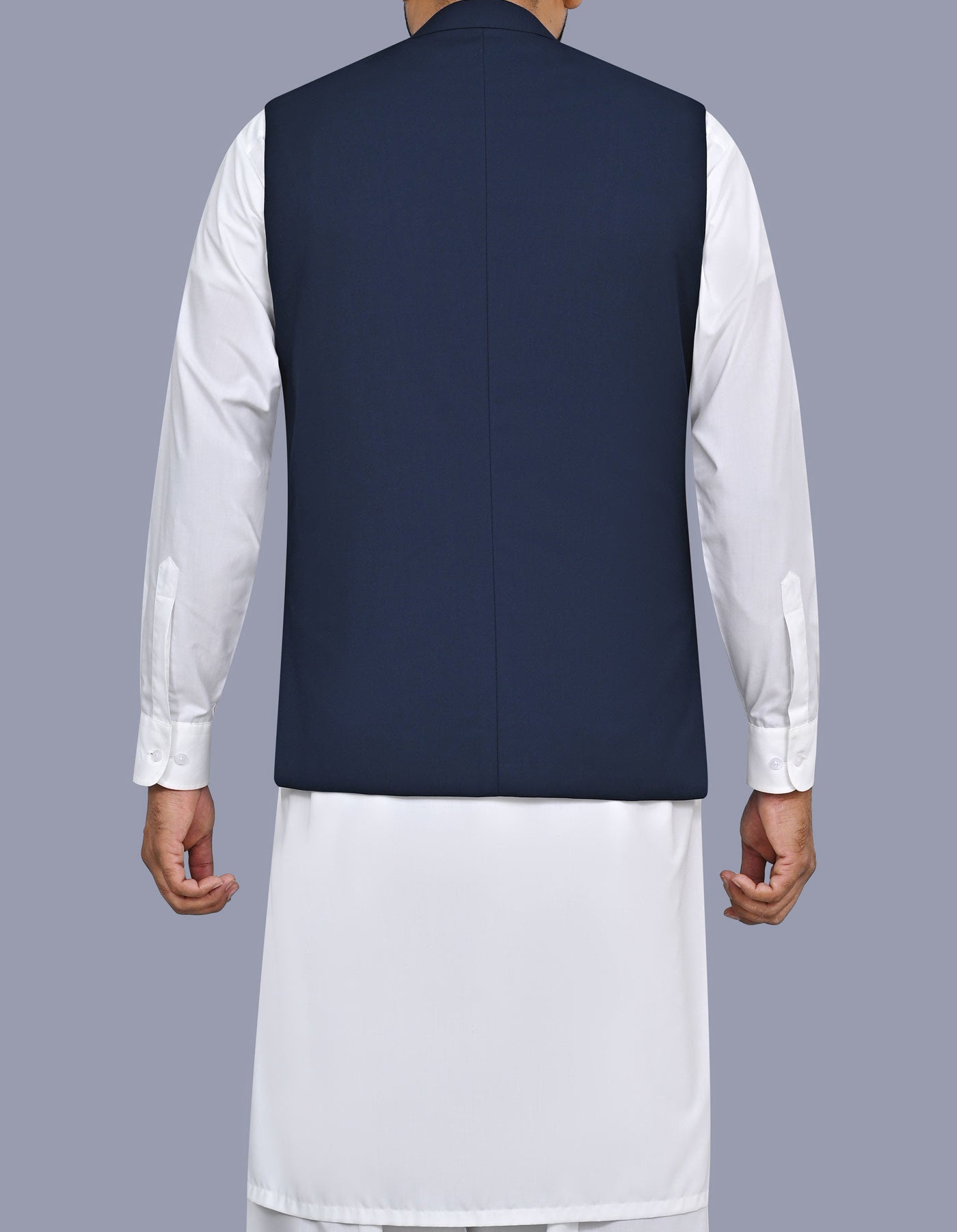 Navy Plain Waist Coat WC2606C-40
