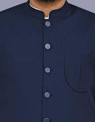 Navy Plain Waist Coat WC2606C-36