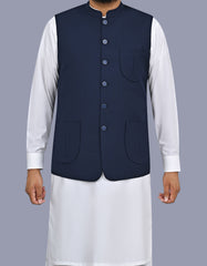 Navy Plain Waist Coat WC2606C-34