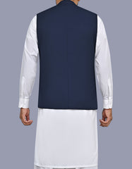 Navy Plain Waist Coat WC2606S-40