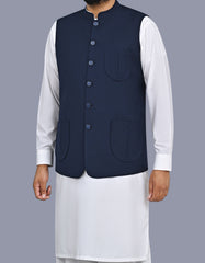 Navy Plain Waist Coat WC2606S-38