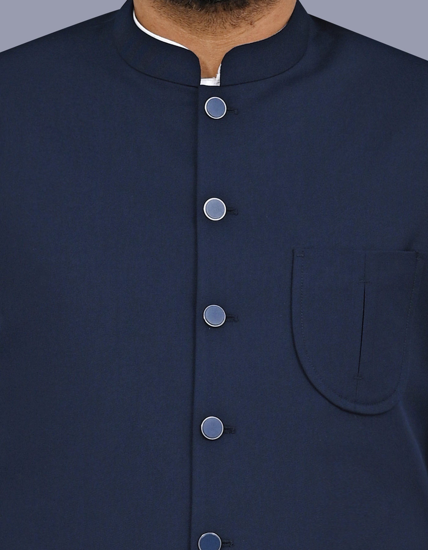 Navy Plain Waist Coat WC2606S-36