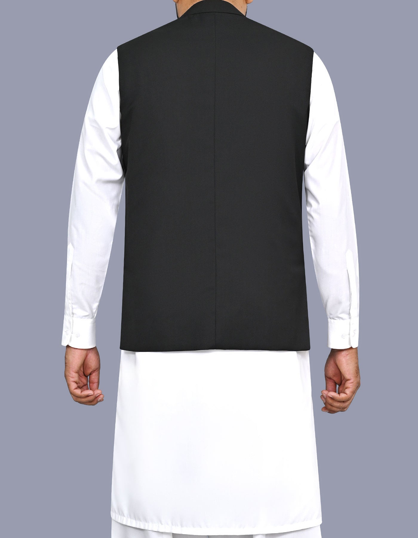Black Plain Waist Coat WC2607S-40
