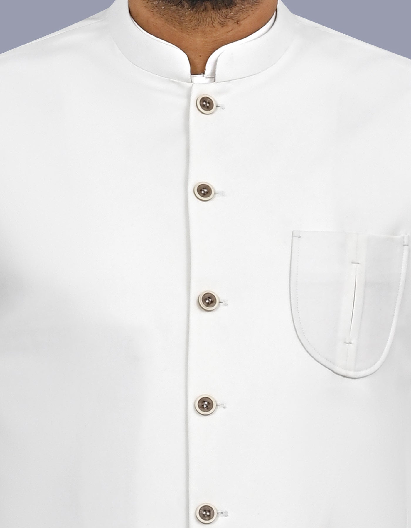 Off White Plain Waist Coat WC2608S-36