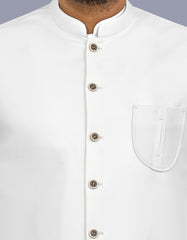 Off White Plain Waist Coat WC2608S-36