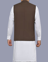 Chocolate Plain Waist Coat WC2609C-40