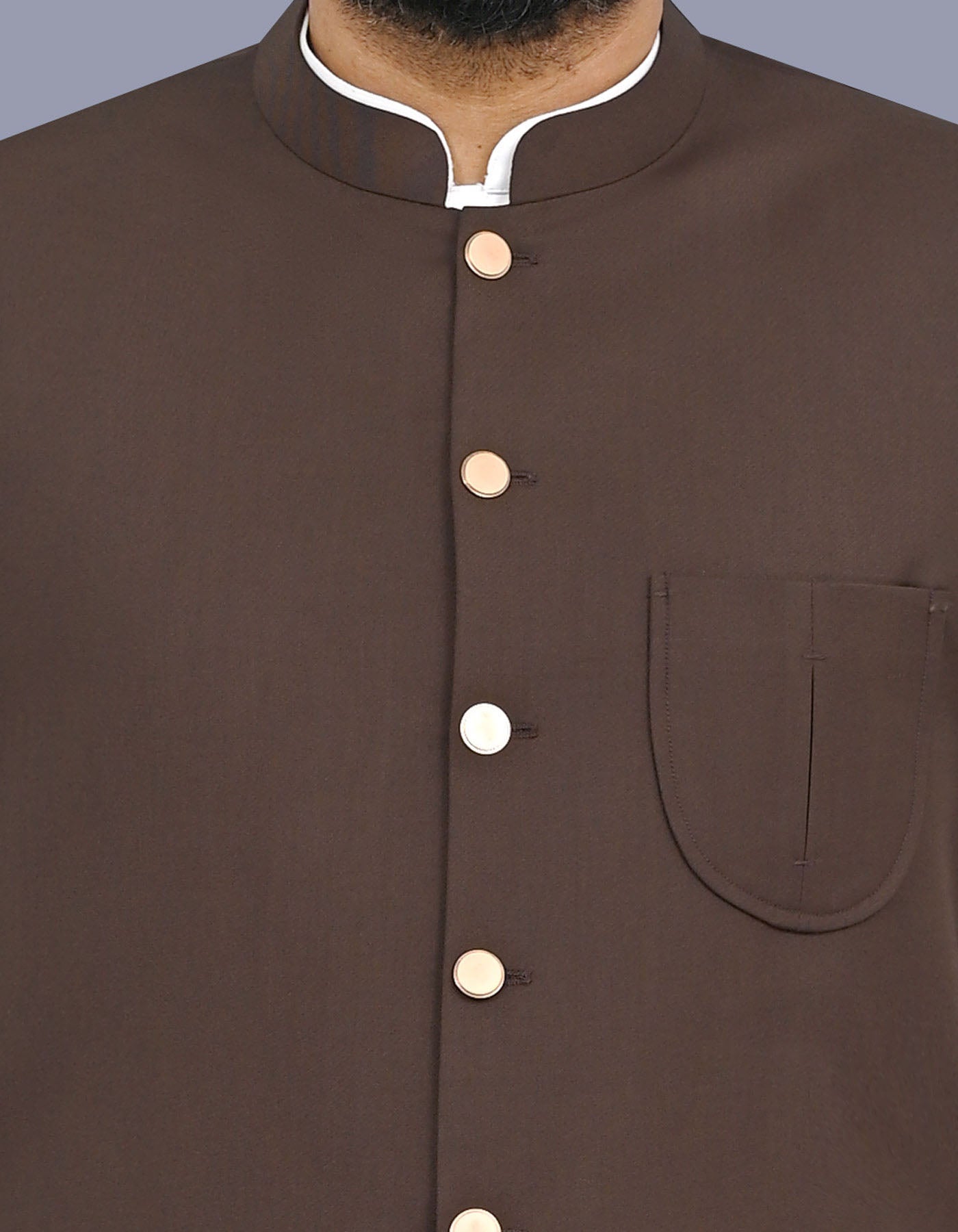 Chocolate Plain Waist Coat WC2609C-36