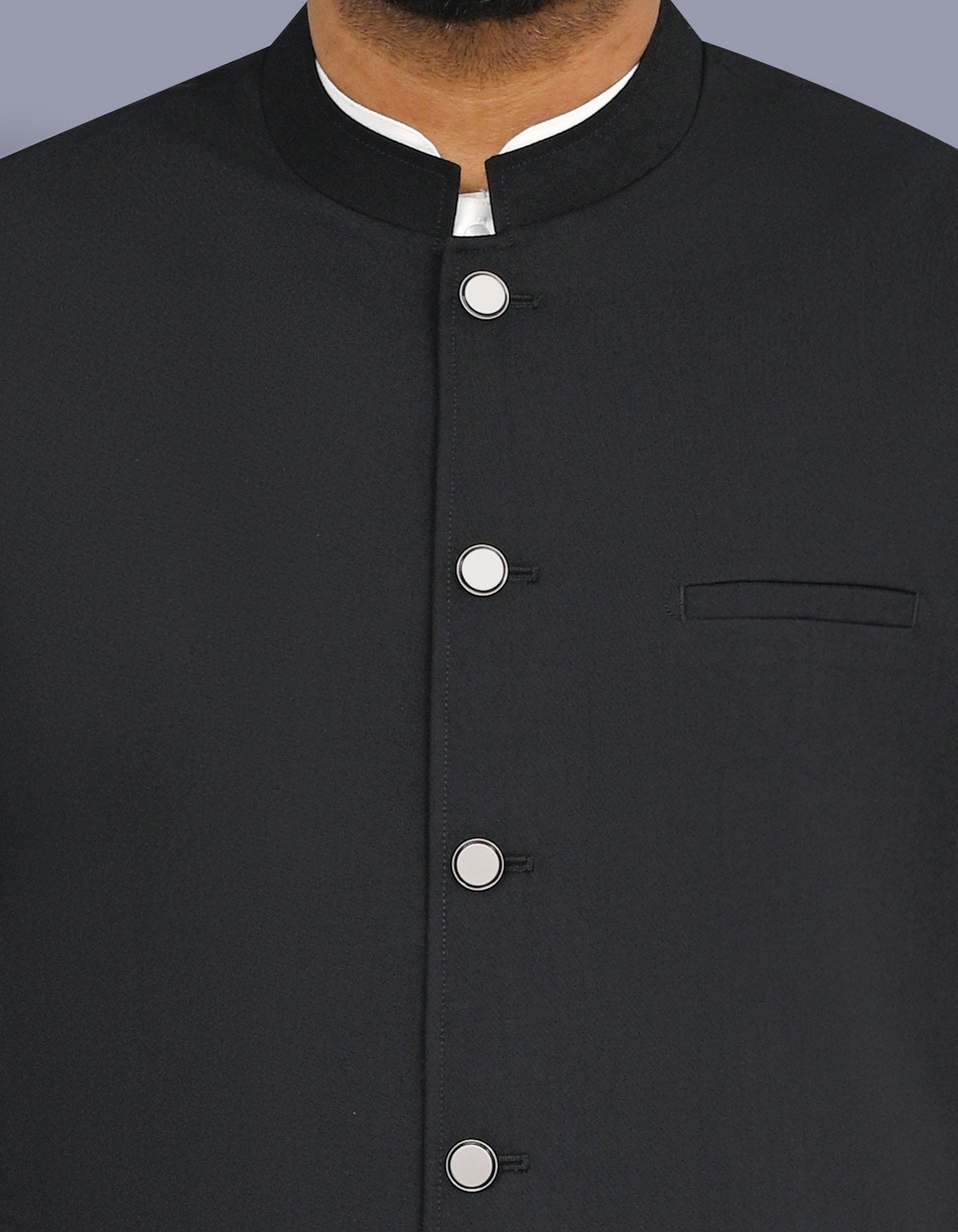 Black Plain Waist Coat WC2610C-36