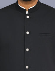 Black Plain Waist Coat WC2610C-36