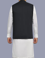 Black Plain Waist Coat WC2610S-40