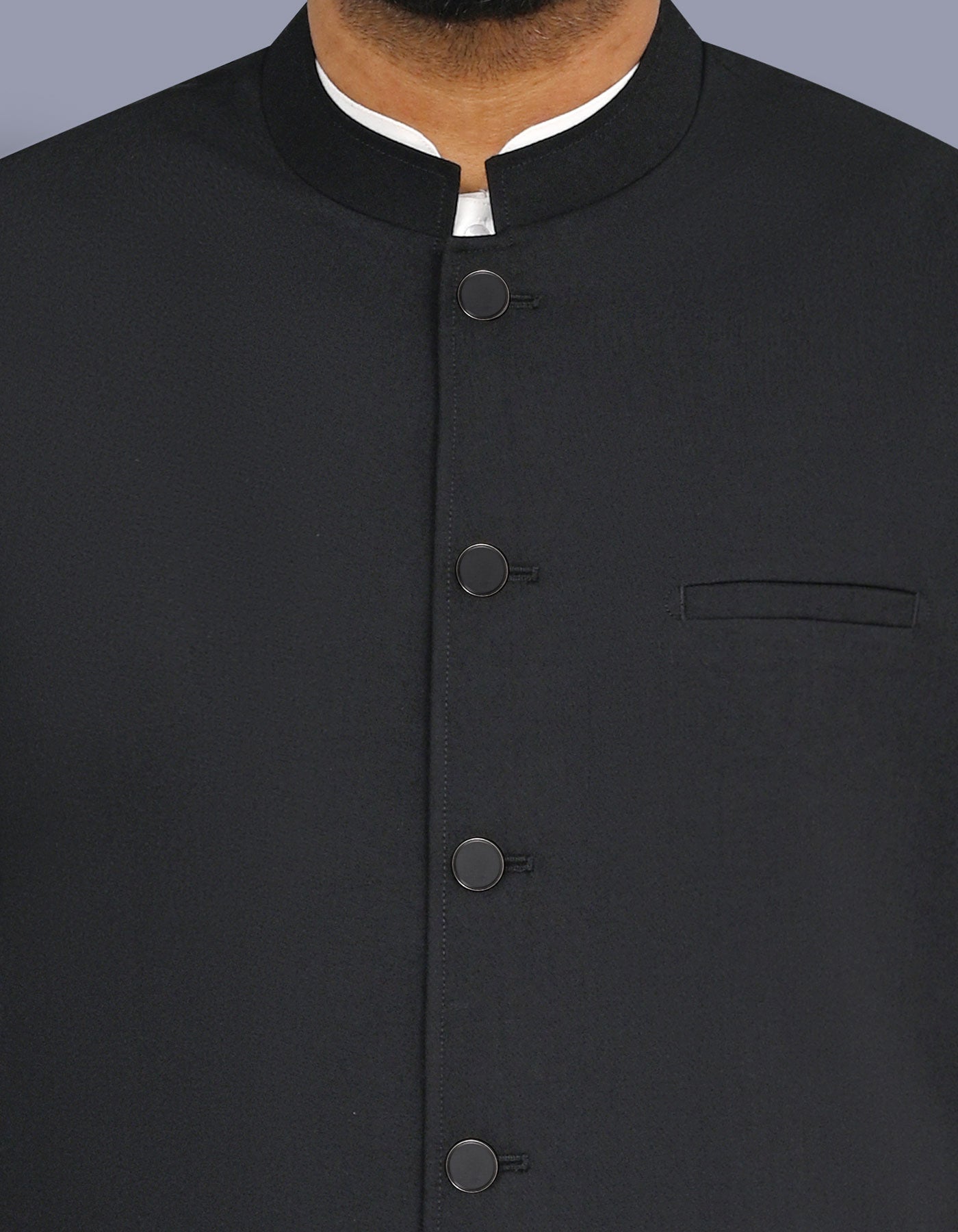 Black Plain Waist Coat WC2610S-36