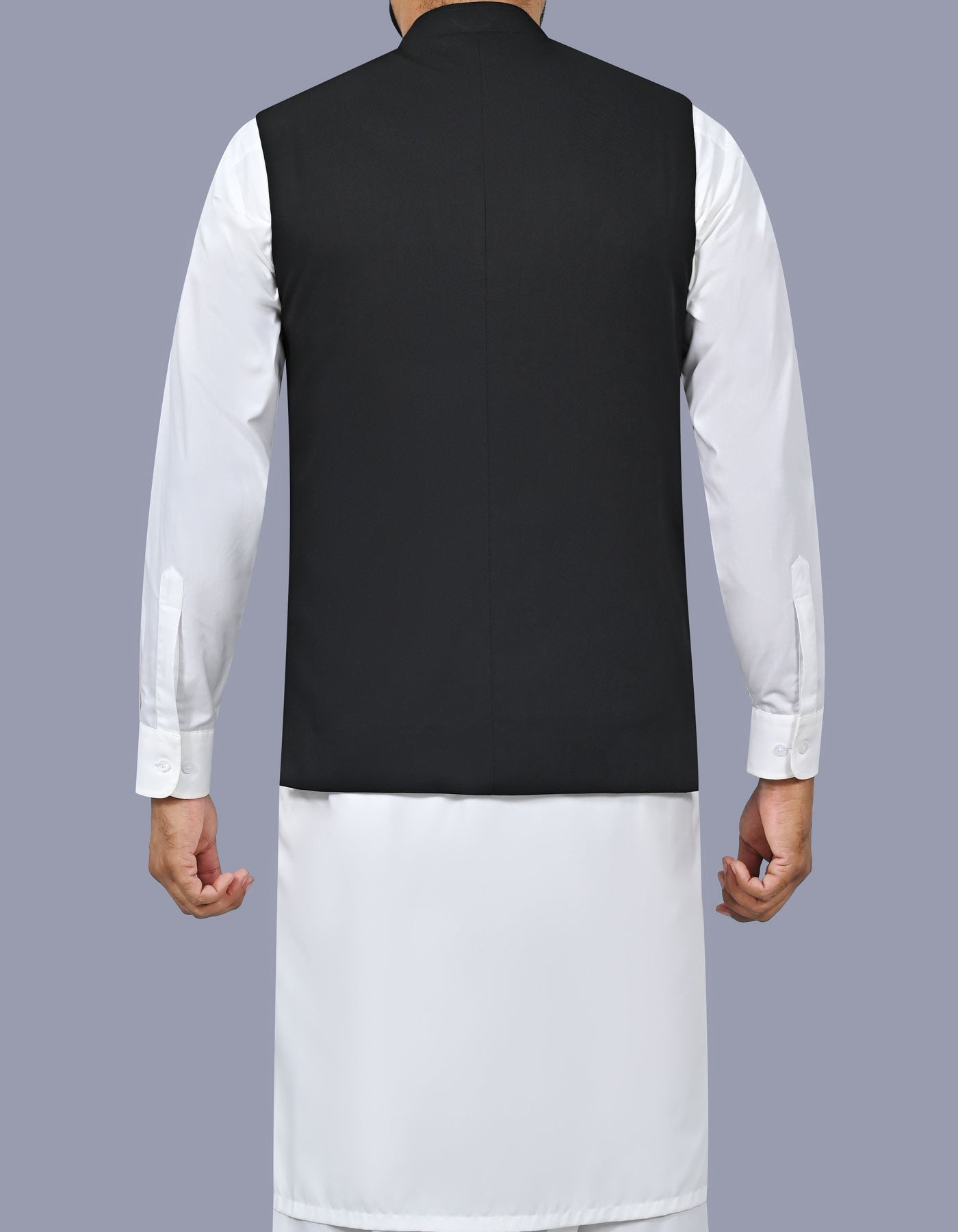 Black Plain Waist Coat WC2611C-40