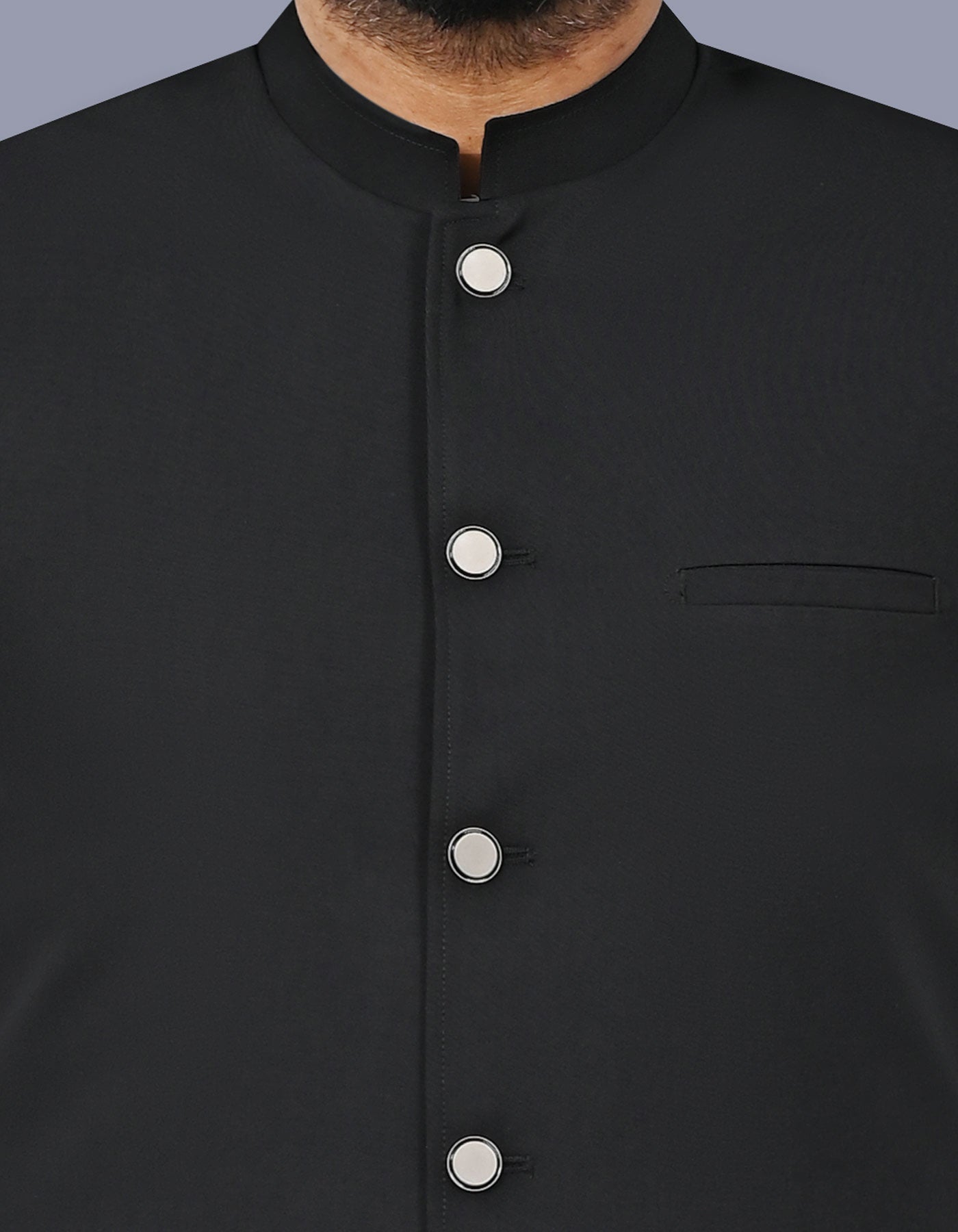 Black Plain Waist Coat WC2611C-36