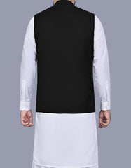 Black Plain Waist Coat WC2612C-40