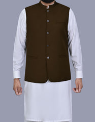 Chocolate Plain Waist Coat WC2613C-34