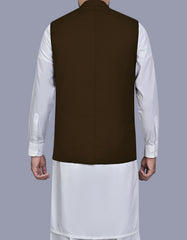 Chocolate Plain Waist Coat WC2613S-40