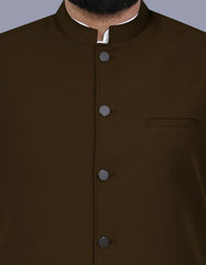 Chocolate Plain Waist Coat WC2613S-36