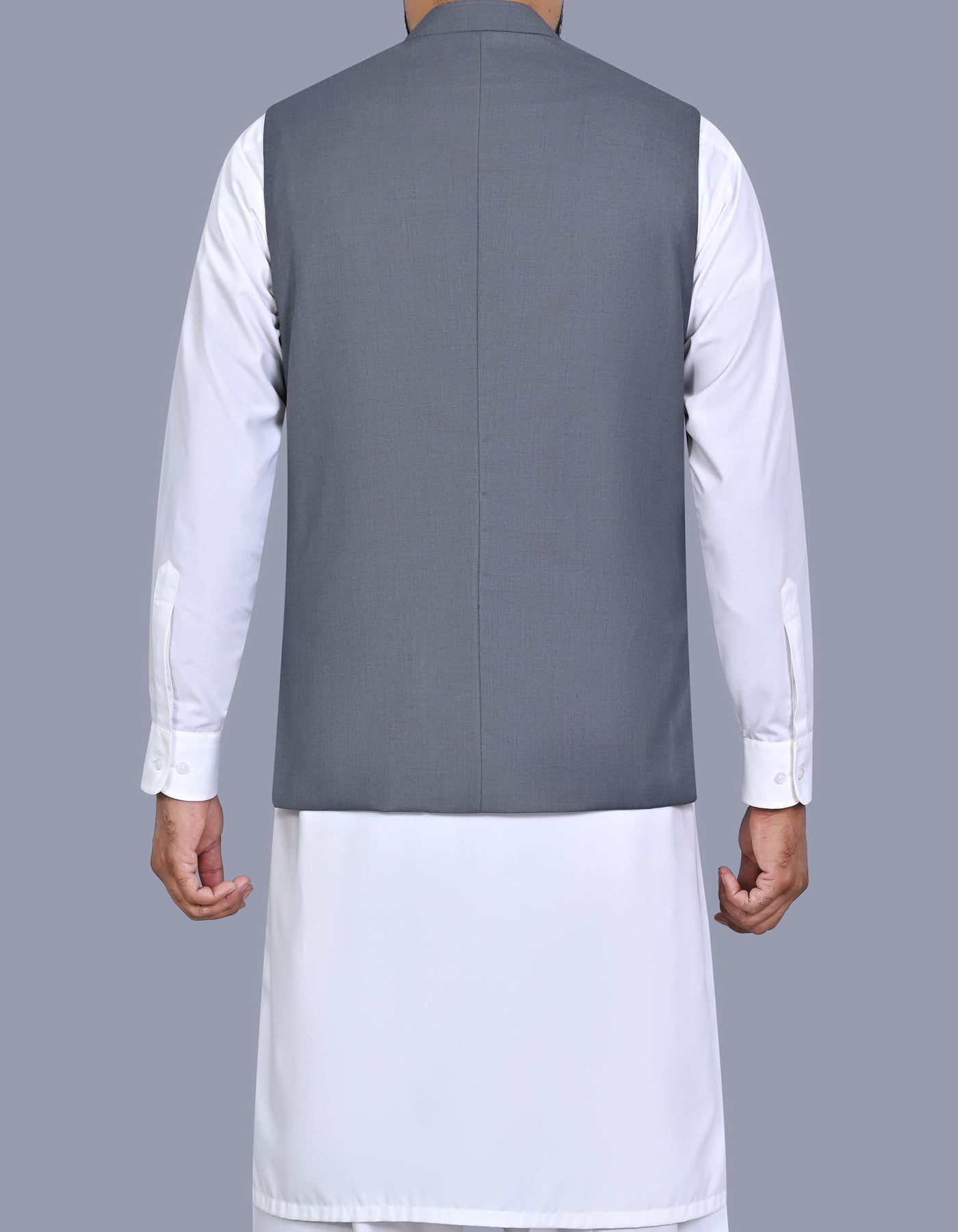 Grey Plain Waist Coat WC2615C-40