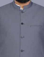 Grey Plain Waist Coat WC2615C-36