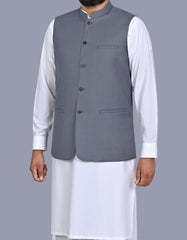 Grey Plain Waist Coat WC2615S-38