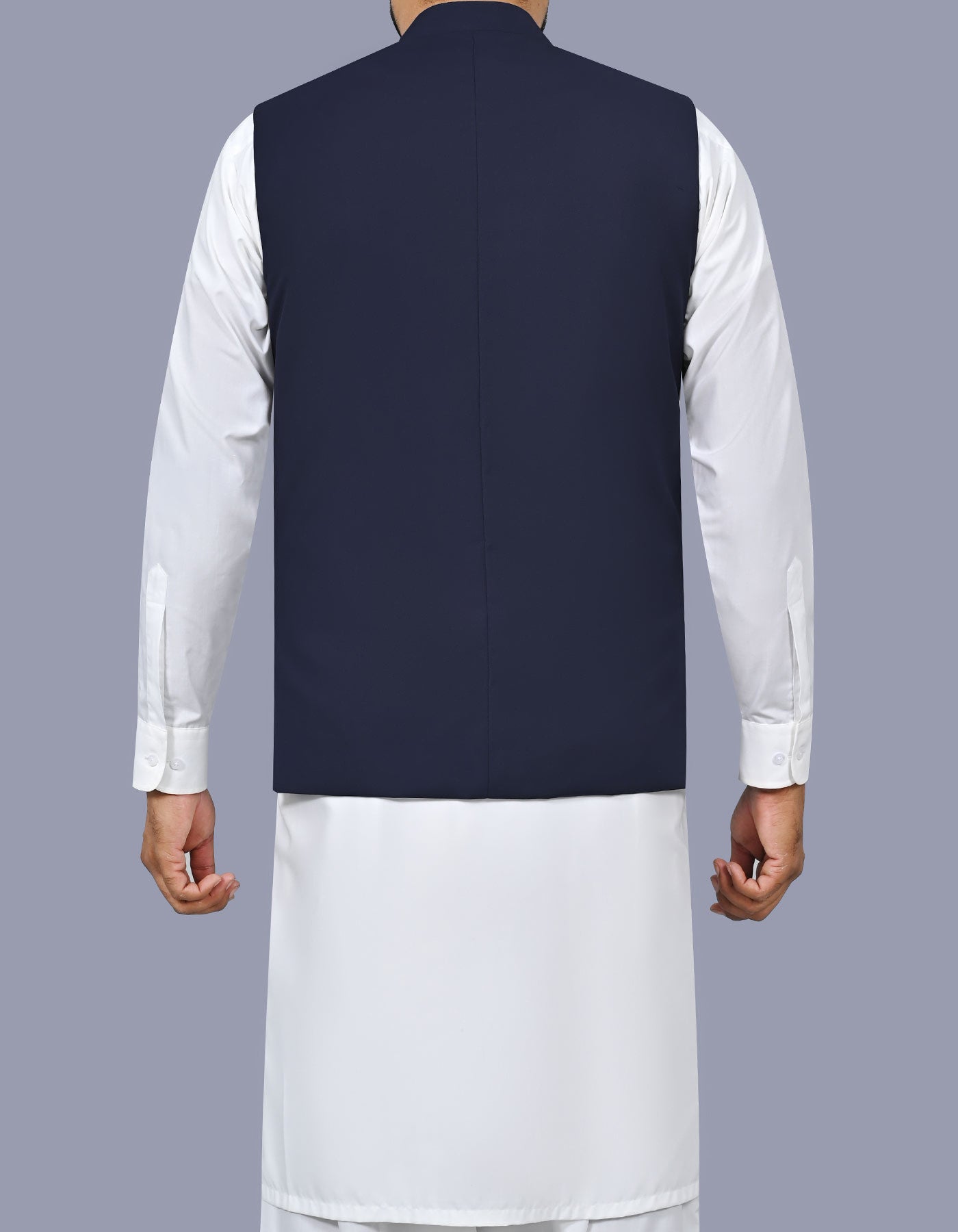 Navy Plain Waist Coat WC2617C-40