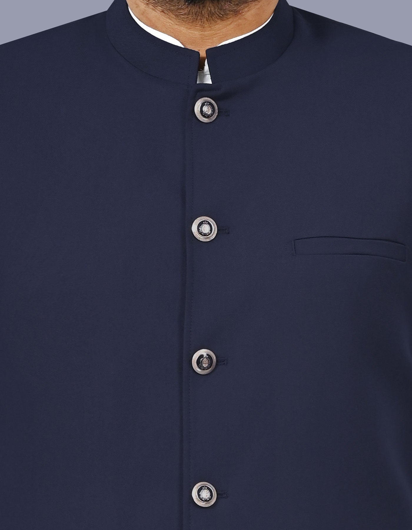 Navy Plain Waist Coat WC2617C-36