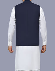 Navy Plain Waist Coat WC2617S-40