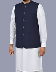 Navy Plain Waist Coat WC2617S-38