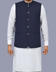 Navy Plain Waist Coat WC2617S-34