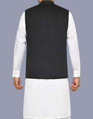 Black Plain Waist Coat WC2618S-40