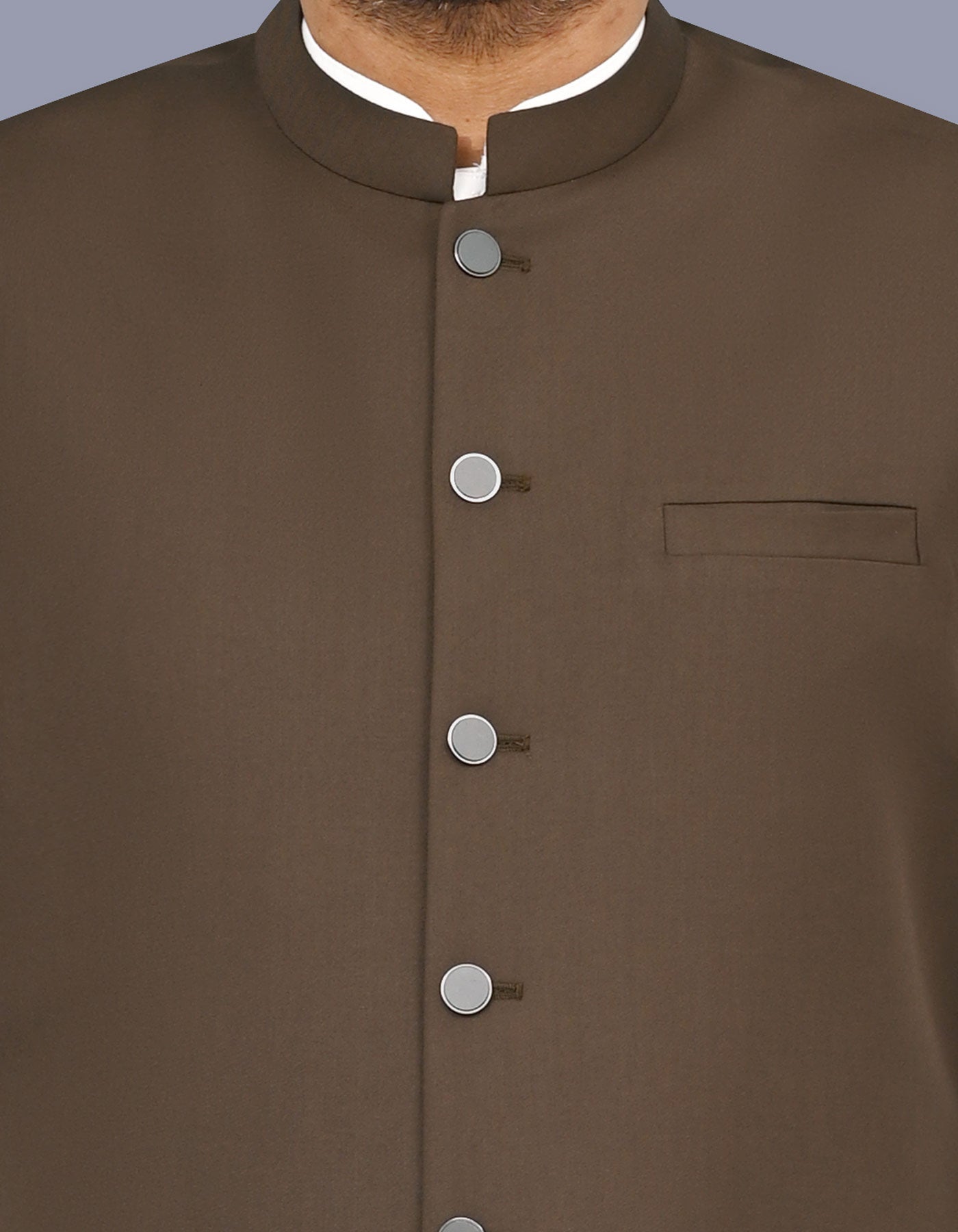 Chocolate Plain Waist Coat WC2624S-36