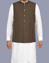 Chocolate Plain Waist Coat WC2624S-34