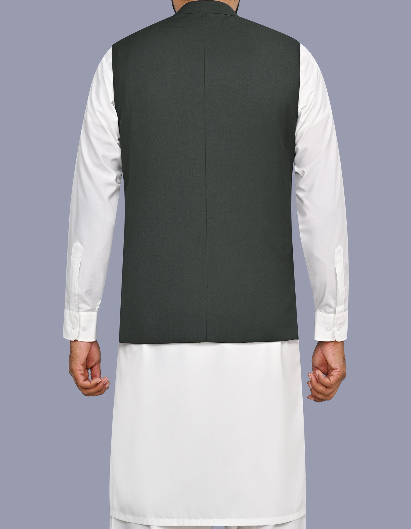 D Green Plain Waist Coat WC2625C-40