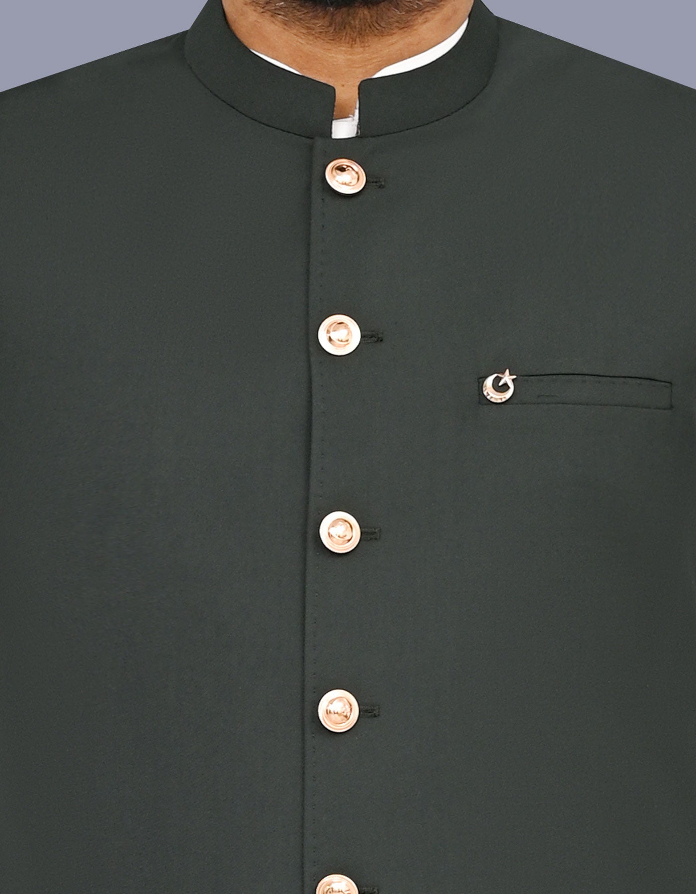 D Green Plain Waist Coat WC2625S-36