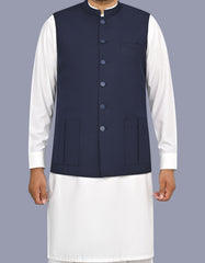 Navy Plain Waist Coat WC2626C-34