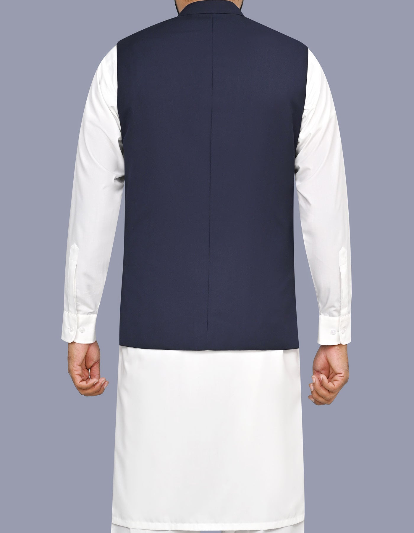 Navy Plain Waist Coat WC2626S-40